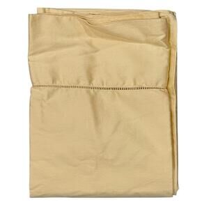 Linea Casa King Pillowcase 1 Pale Golden Yellow Egyptian Cotton Sateen Hemstitch